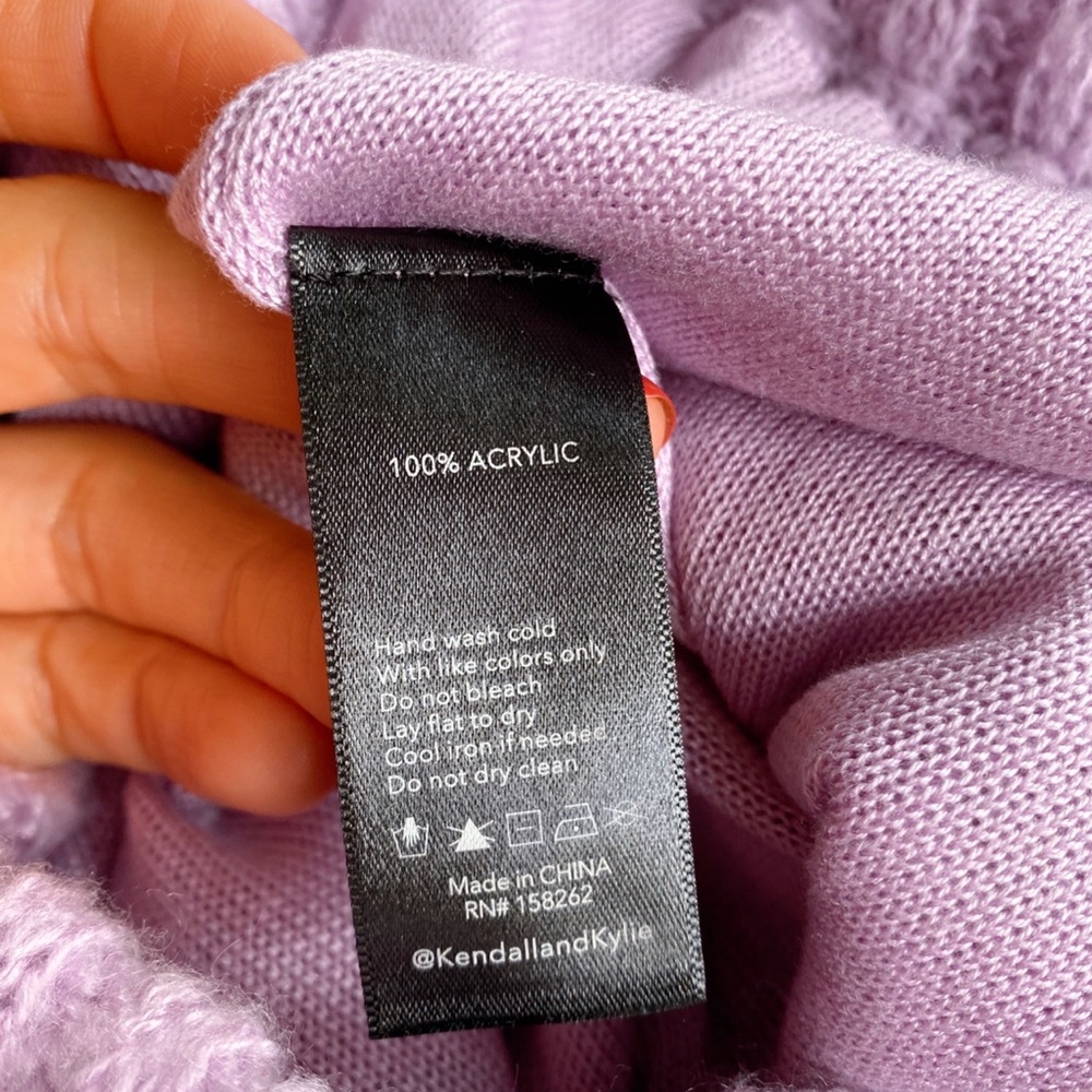 💜 KENDALL & KYLIE LILAC HIGH WAIST CHUNKY KNIT MIDI SKIRT! - Picture 10 of 12